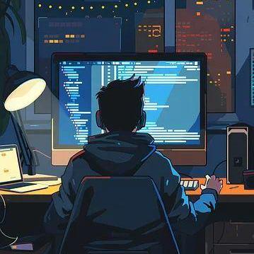 Tech guy avatar coding