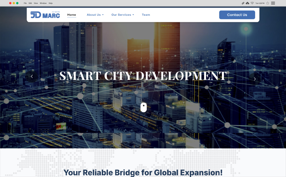 JD Marc website project image