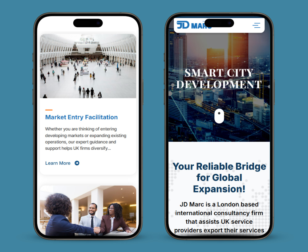 JD Marc website project image