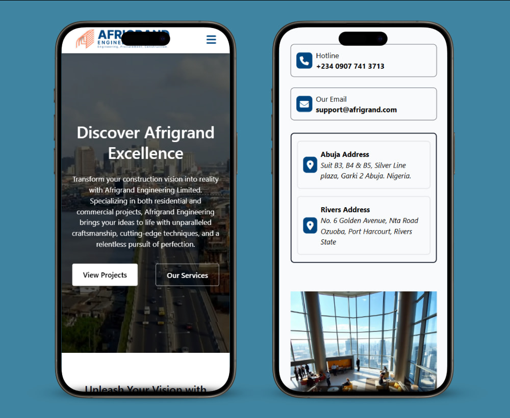 Afrigrand website project image