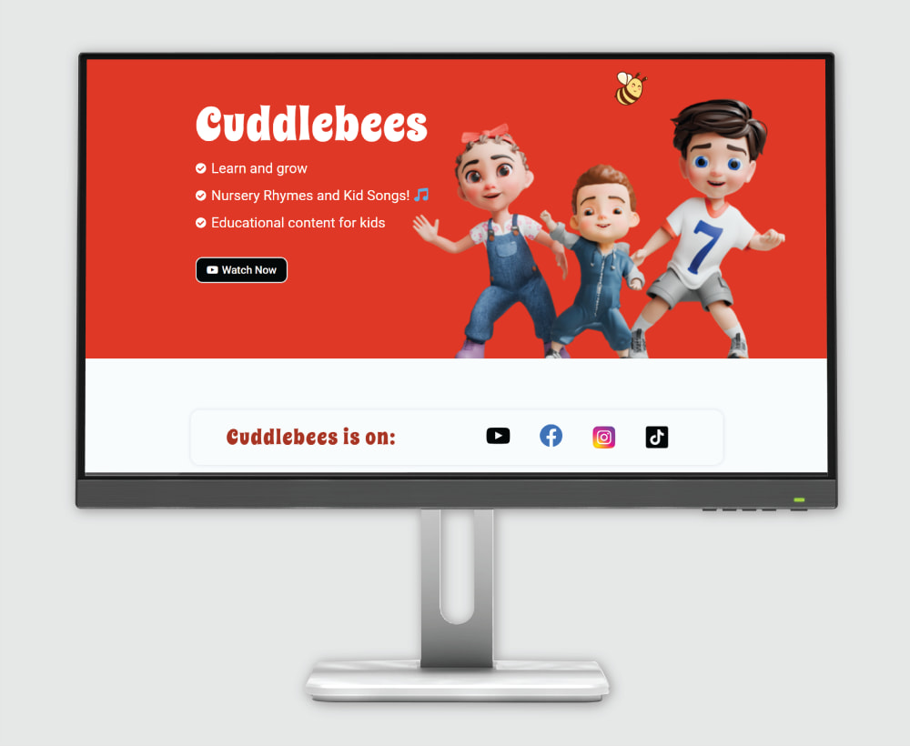 Cuddle Bees website project image